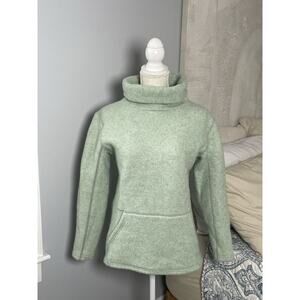 Smartwool Women Hudson Trail Pullover Sweater Wool Fleece Light Jade Small